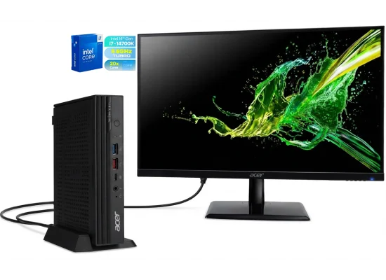 كمبيوتر مكتبي Acer Veriton VS2722G مع شاشة EK241Y P6 مقاس 23.8 إنش FHD IPS بتردد 100Hz، Intel Core i7-14700، رام 16GB DDR5، SSD 512GB PCIe 4.0 - Thumbnail 5