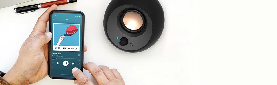 Creative Pebble V3 2.0 USB-C Desktop Speakers with Bluetooth 5.0, 8W RMS, Black - Image 10