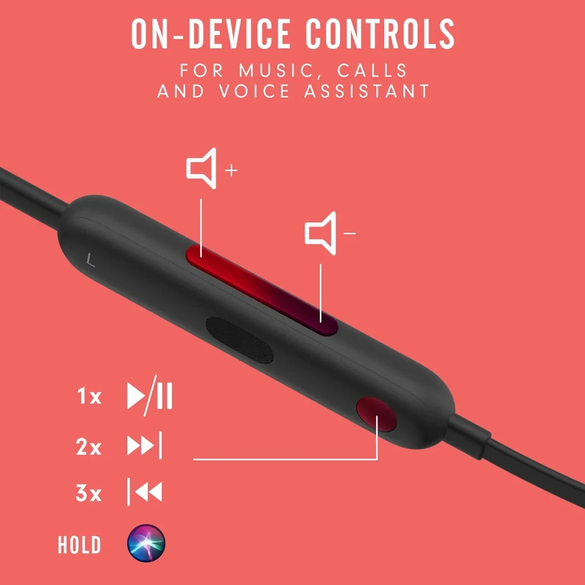Beats Flex Wireless Earphones with Apple W1 Chip, Class 1 Bluetooth, 12-Hour Battery Life - Black - Image 6