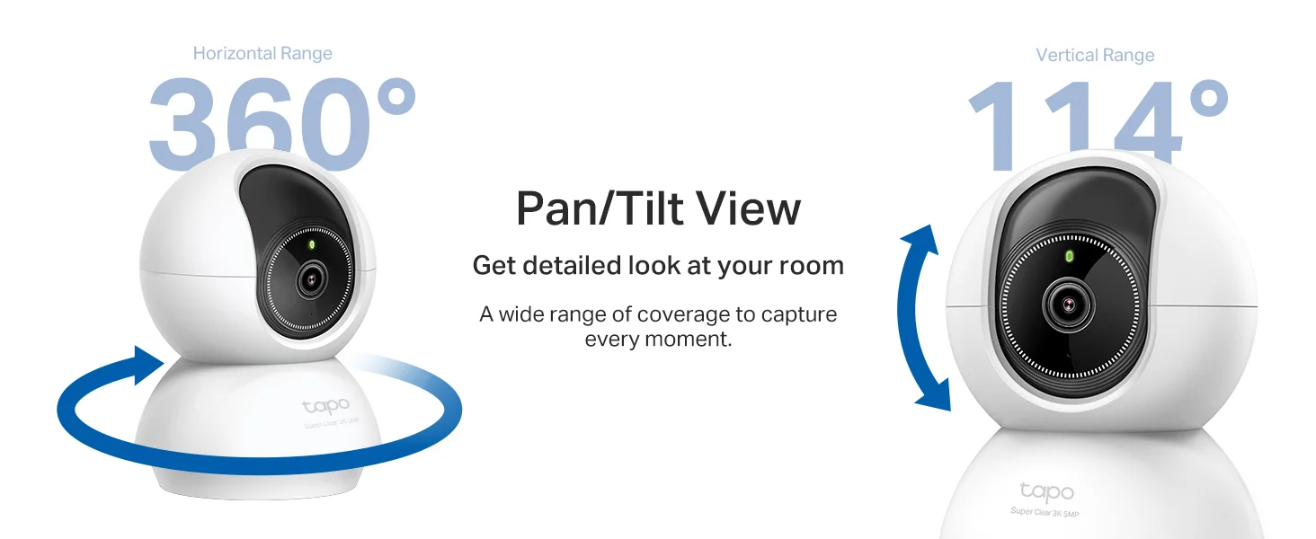 كاميرا مراقبة ذكية داخلية TP-LINK Tapo C230 بدقة 3K 5MP مع تحريك Pan/Tilt ورؤية ليلية وصوت ثنائي الاتجاه - Image 11