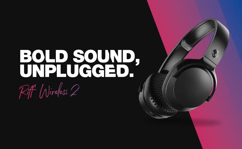 Skullcandy Riff Wireless 2 On-Ear Headphones with Mic, 34-Hour Battery, Black - Thumbnail 10