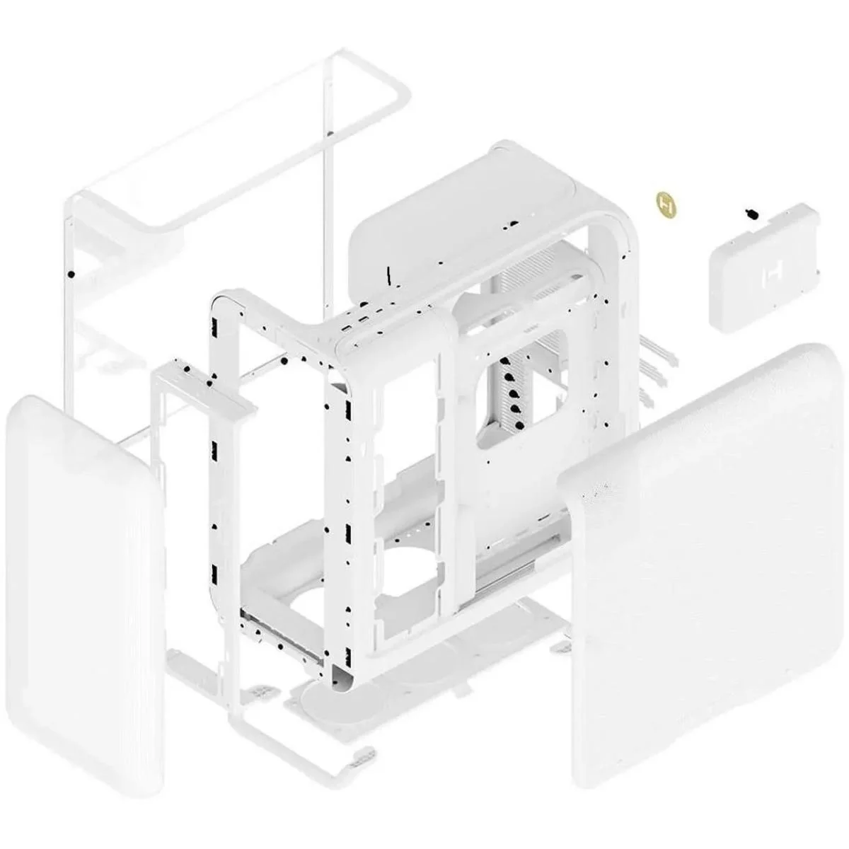 HYTE X50 ATX Mid-Tower PC Case with Micro-Mesh Ventilation, Snow White - Image 3