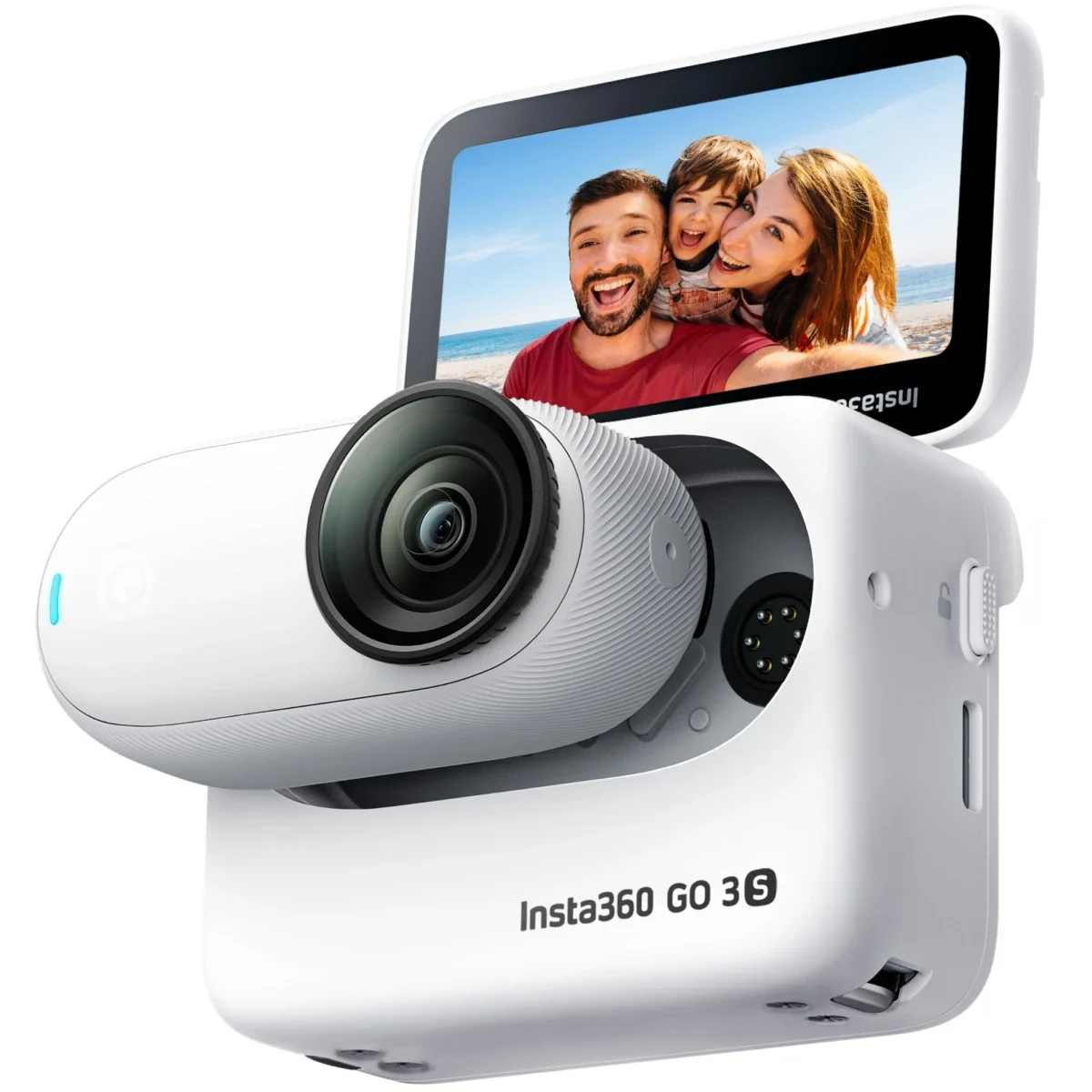 كاميرا تدوين فيديو محمولة Insta360 GO 3S Standard Edition بسعة 128GB باللون الأبيض 4K
