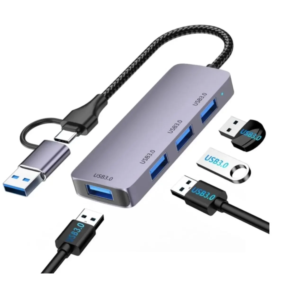 HAING HI-3001-TUH USB-C 4-Port USB 3.0 Hub