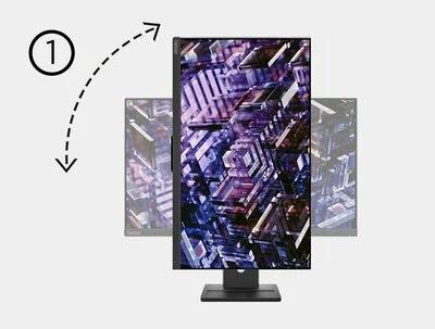 شاشة Lenovo ThinkVision E24q-30 للأعمال 24 إنش QHD IPS بتردد 100 هرتز، أسود - Image 17