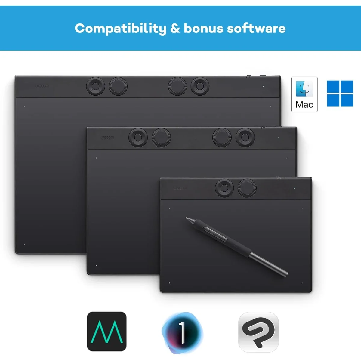لوح رسم Wacom Intuos Pro (2025) صغير لاسلكي 215 × 163 مم مع Pro Pen 3 - Thumbnail 5