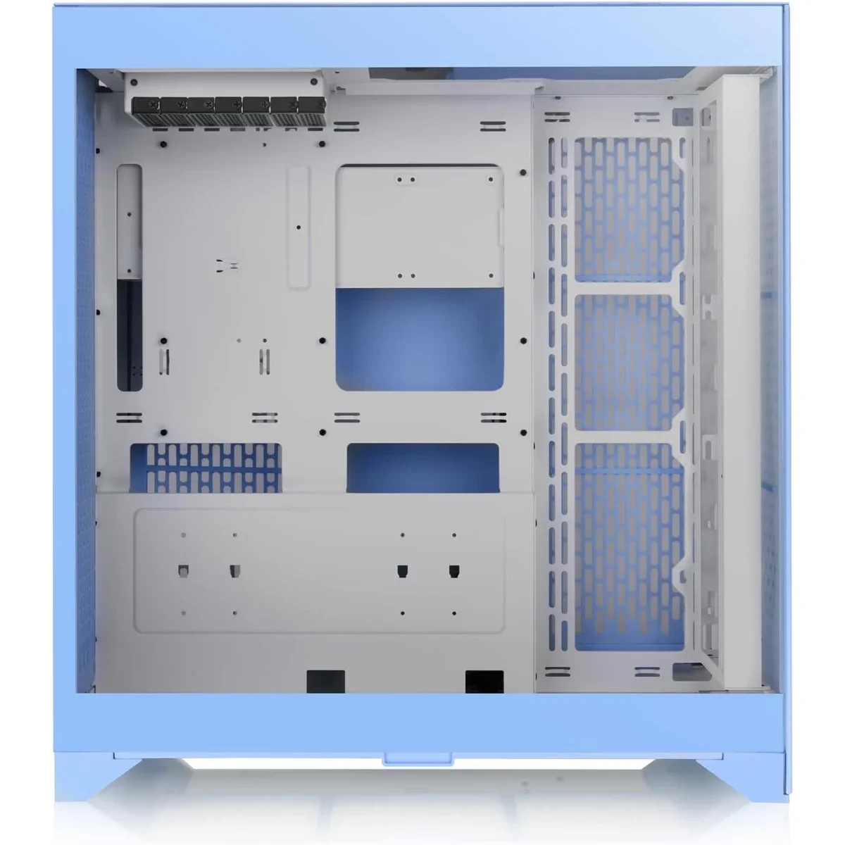 هيكل كمبيوتر Thermaltake CTE E600 MX E-ATX ميد تاور مع حامل بطاقة رسومية عائم ثلاثي الاتجاهات وكابل PCIe 4.0 بطول 400 مم - Hydrangea Blue - Thumbnail 3