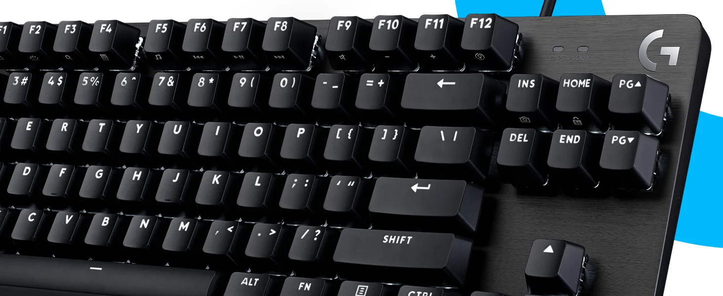 لوحة مفاتيح ألعاب ميكانيكية Logitech بإضاءة بيضاء وهيكل ألمنيوم أسود G413 TKL SE - Thumbnail 12