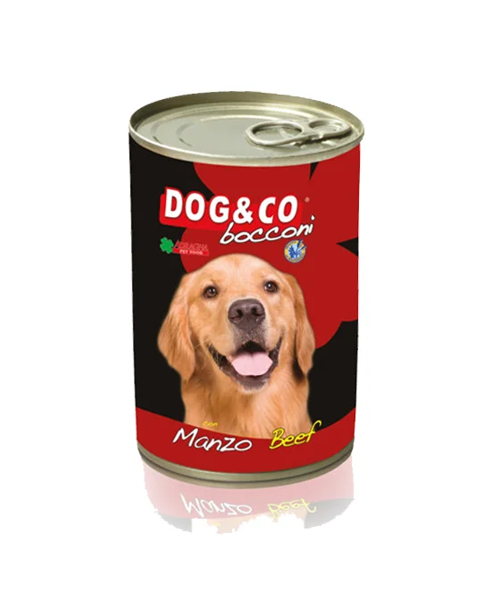 طعام رطب للكلاب البالغة Dog&co لحم بقري 1250 غرام