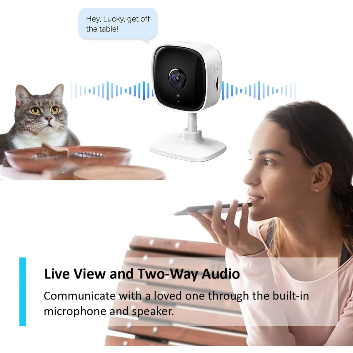 كاميرا مراقبة داخلية TP-LINK Tapo C100 بدقة 1080p مع كشف الحركة وصوت ثنائي الاتجاه ورؤية ليلية - Image 3
