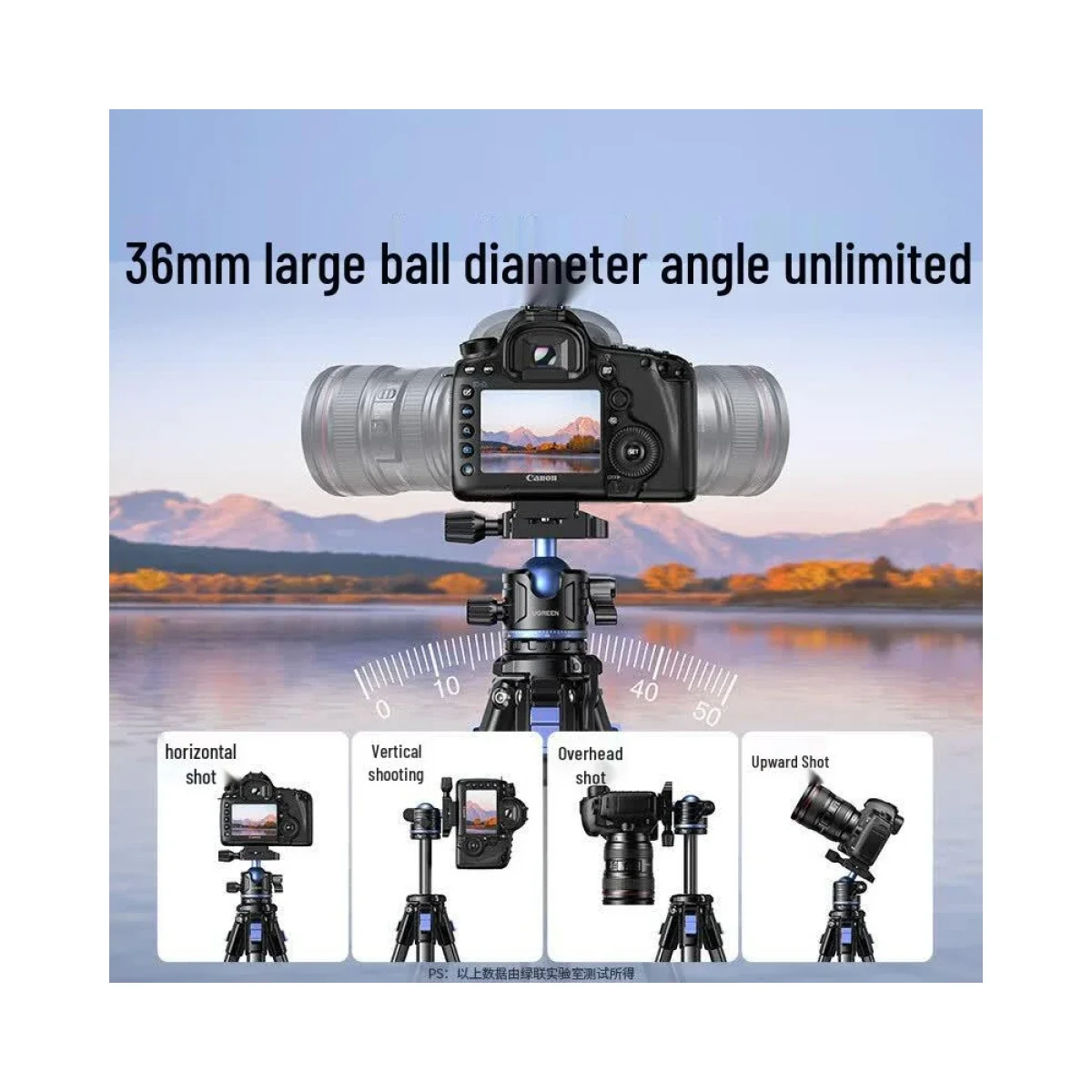 UGREEN LP915 Camera Tripod for DSLR and Mirrorless Cameras - Thumbnail 4