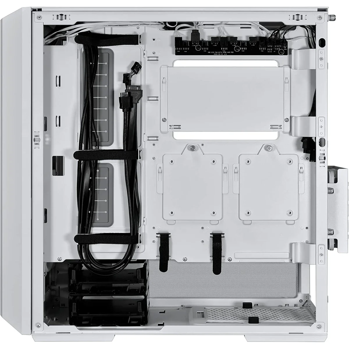 LIAN LI Lancool 216RW Mid-Tower Mesh High Airflow ARGB PC Case with 3 PWM Fans USB Type-C White - Image 4