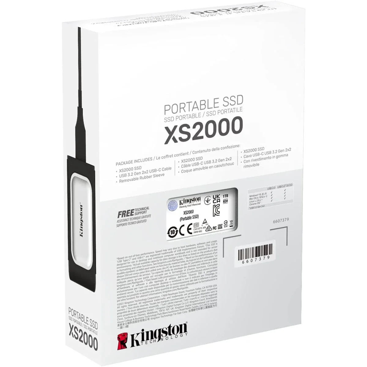 وحدة تخزين SSD خارجية Kingston XS2000 سعة 1TB بمنفذ USB-C - Image 3