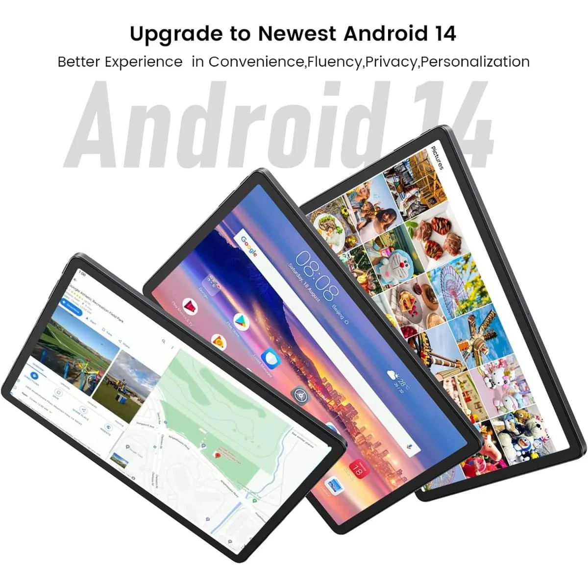 تابلت BlackView Tab 60 WiFi بشاشة 10.1 إنش، Android 14، رام 12GB، سعة 128GB، HD Plus، أزرق مع كيبورد Bluetooth - Image 6