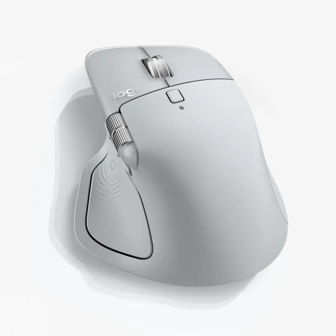 ماوس Logitech MX Master 4 لاسلكي مريح بدقة 8000 DPI - Pale Grey - Thumbnail 2