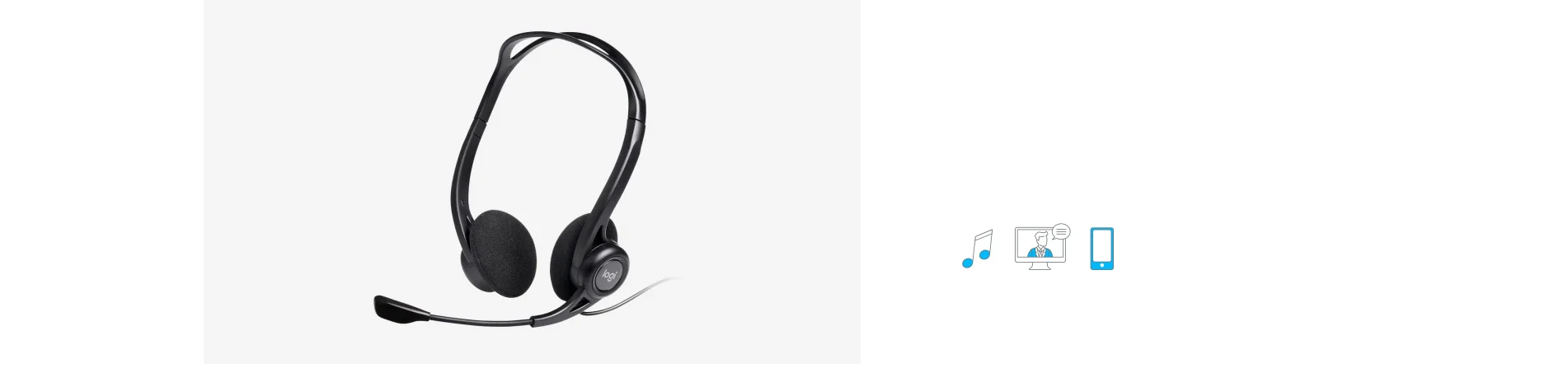 سماعة رأس Logitech 960 USB مع مايك ثنائي الاتجاه (981-000100) - Image 8