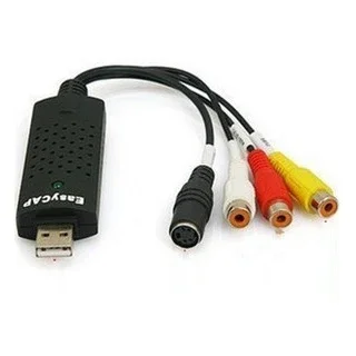 محول تقاط فيديو EasyCAP USB 2.0 مع صوت RCA و S-Video
