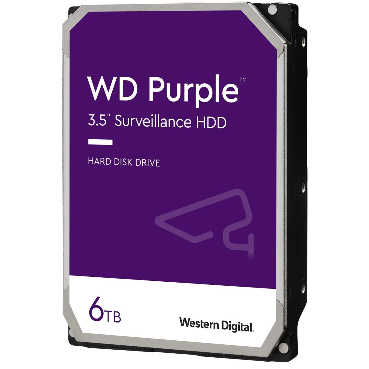 Western Digital WD Purple 6TB Surveillance Internal Hard Drive, 5400 RPM, SATA 6Gb/s, 3.5-inch - WD64PURZ