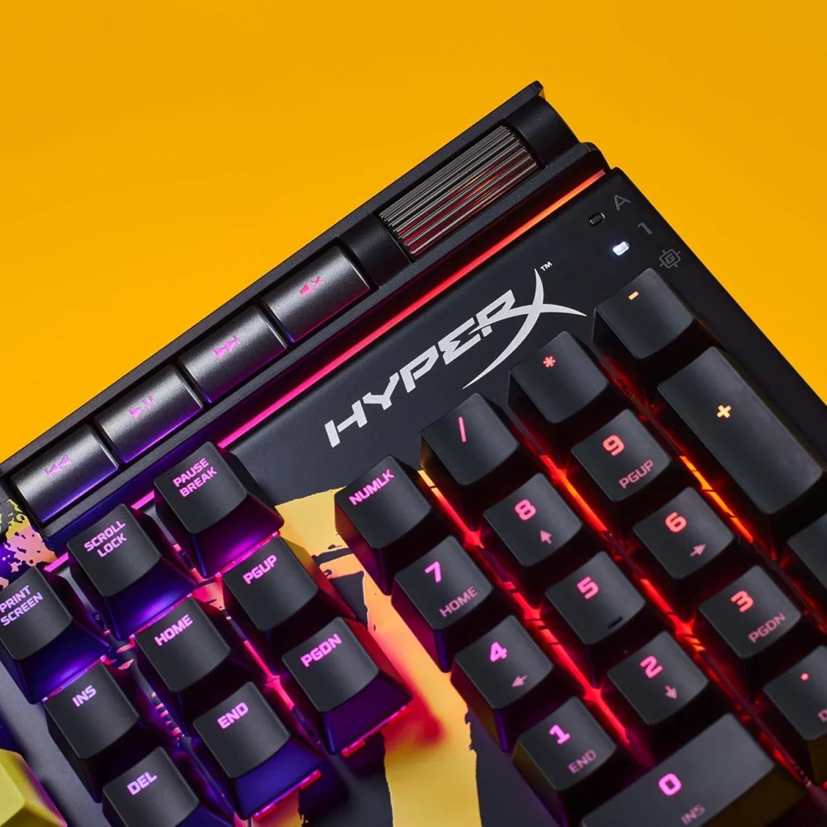 كيبورد ألعاب Hyper X Alloy Elite 2 TimTheTatman Edition ميكانيكي بسويتشات Red Linear - Thumbnail 7