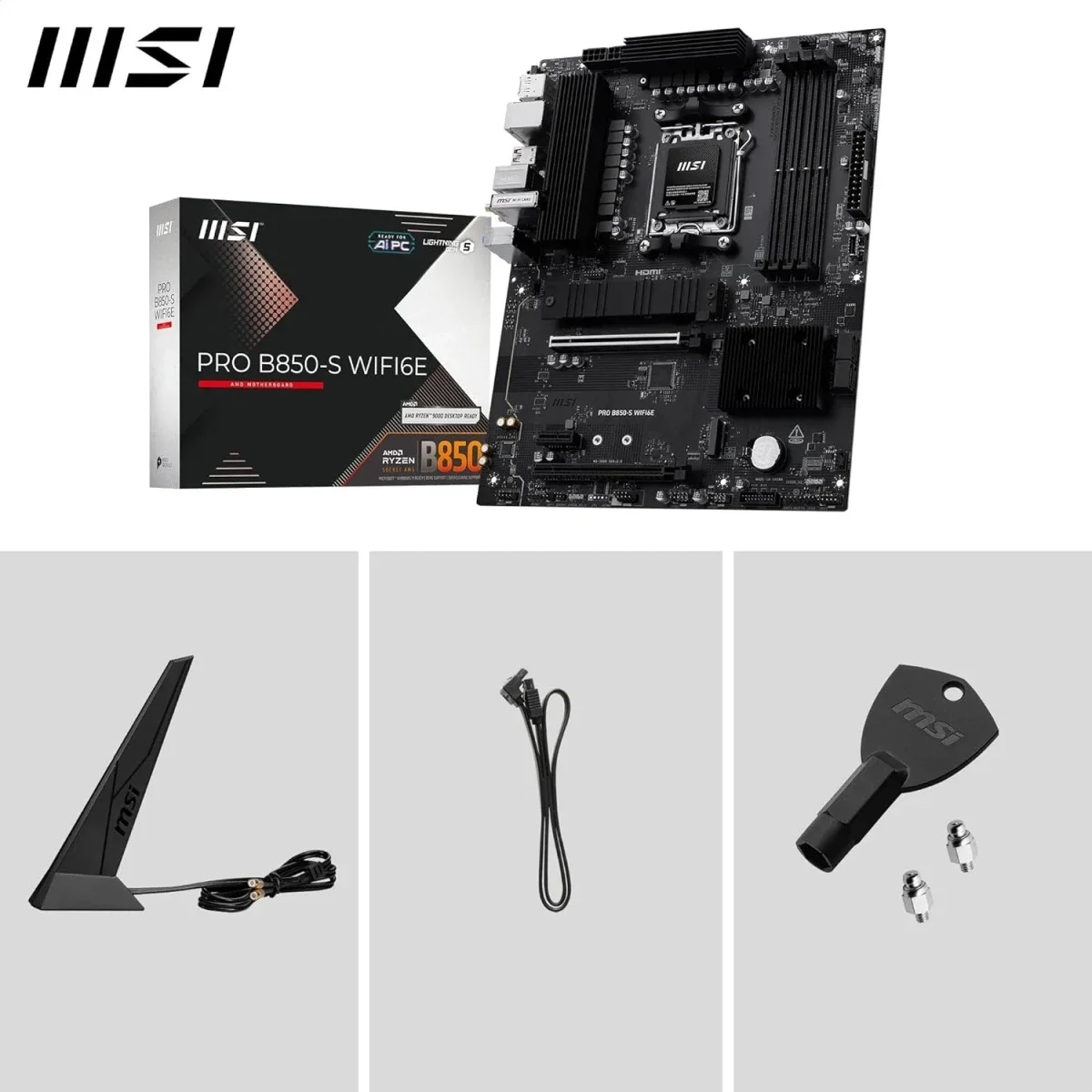 MSI PRO B850-S WIFI6E ATX AMD B850 AM5 DDR5 Motherboard with Wi-Fi 6E - Image 7