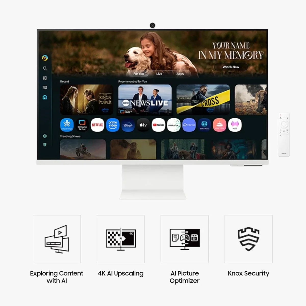 Samsung M8 M80F 32-inch 4K UHD Smart Monitor with Vision AI - Warm White - Thumbnail 5