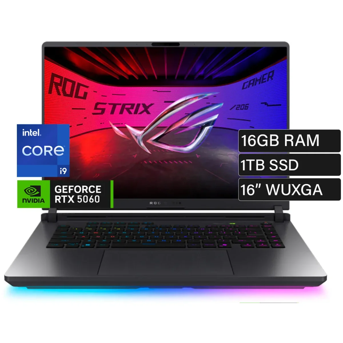 Asus ROG Strix G16 (2025) G615JMR Gaming Laptop 16.0-inch IPS 165Hz Core i9-14900HX RTX 5060 16GB RAM 1TB SSD Eclipse Gray - Image 1