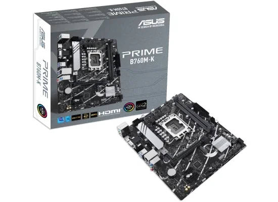 لوحة أم Asus PRIME B760M-K بمعالج Intel B760 وذاكرة DDR5 بحجم Micro-ATX - Image 4