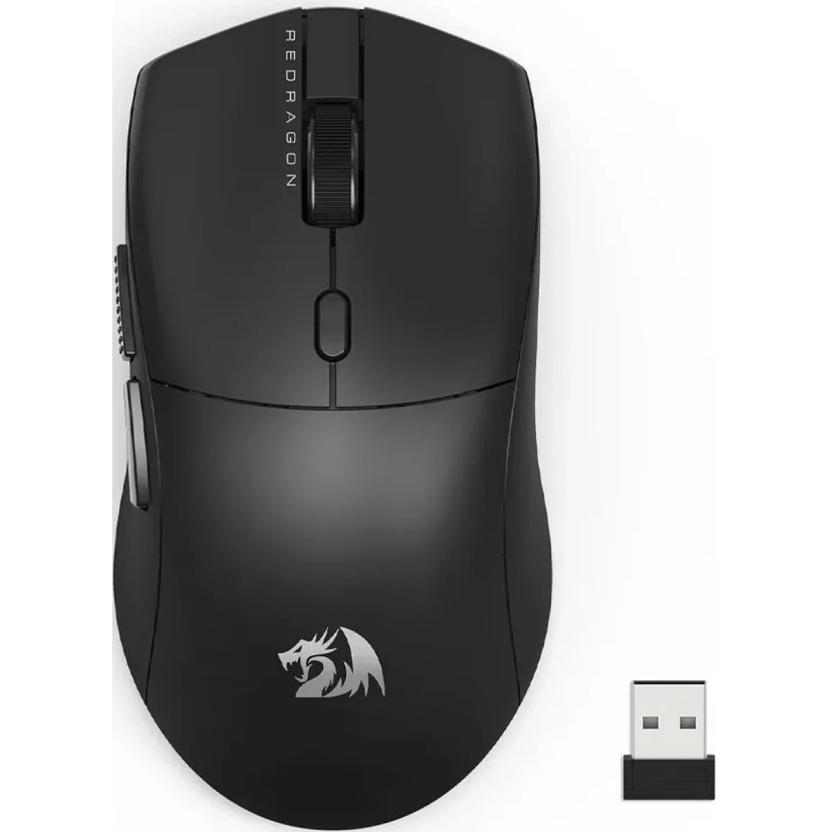 ماوس ألعاب لاسلكي خفيف ثلاثي الاتصال Redragon بدقة 26000 DPI أسود M815 NEVA Pro