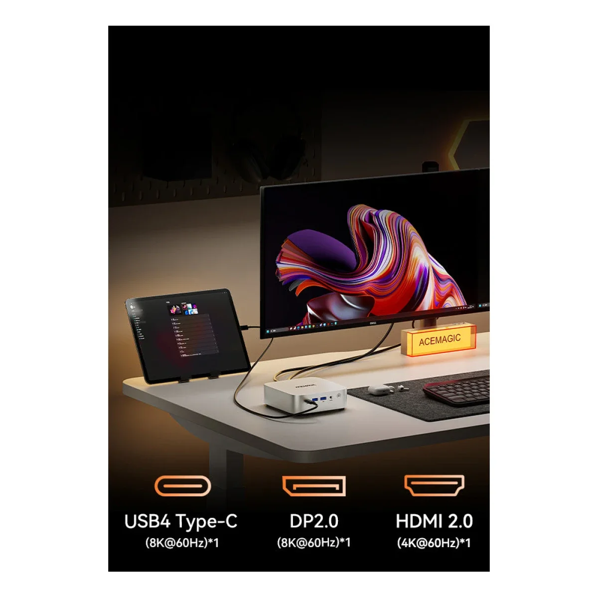 ACEMAGIC A3A Mini PC Barebone Intel Core i7-13700H Silver - Thumbnail 4