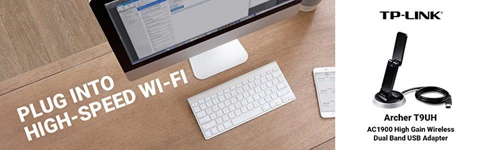 محول واي فاي TP-LINK Archer T9UH AC1900 USB 3.0 ثنائي النطاق - Image 2