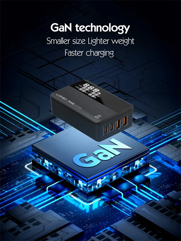 شاحن مكتبي LDNIO A4809C بتقنية GaN وقدرة 100 واط PD - أسود - Thumbnail 6