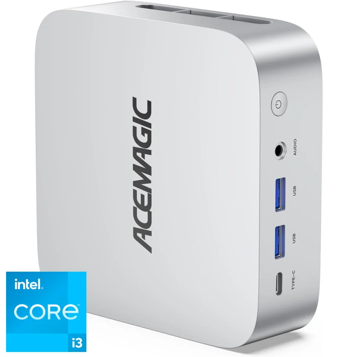كمبيوتر صغير ACEMAGIC A3A Barebone بمعالج Intel Core i3-1215U سداسي نواه فضي