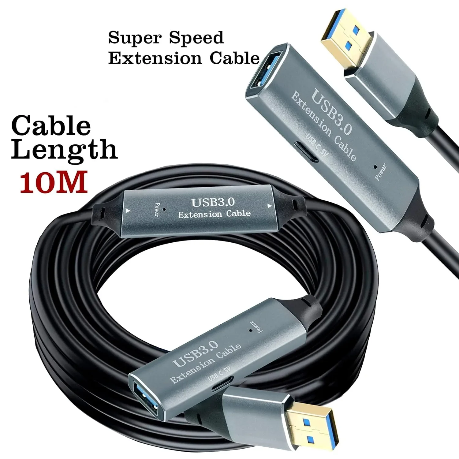 كابل تمديد USB-A 3.0 نشط مع شريحة NXP مدمجة 10 متر - Thumbnail 3