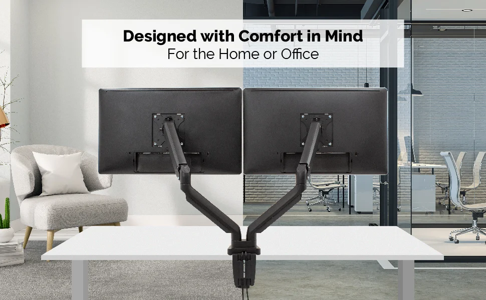 Fellowes Platinum Series Adjustable Dual Monitor Arm - White - Thumbnail 6