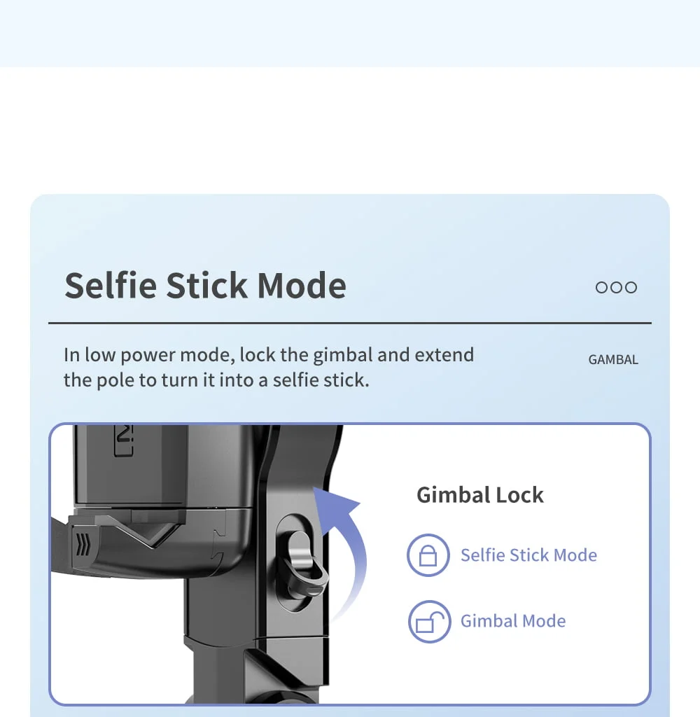 Q18 Foldable 360 Gimbal Stabilizer Selfie Stick Tripod with Remote & Light - Image 13