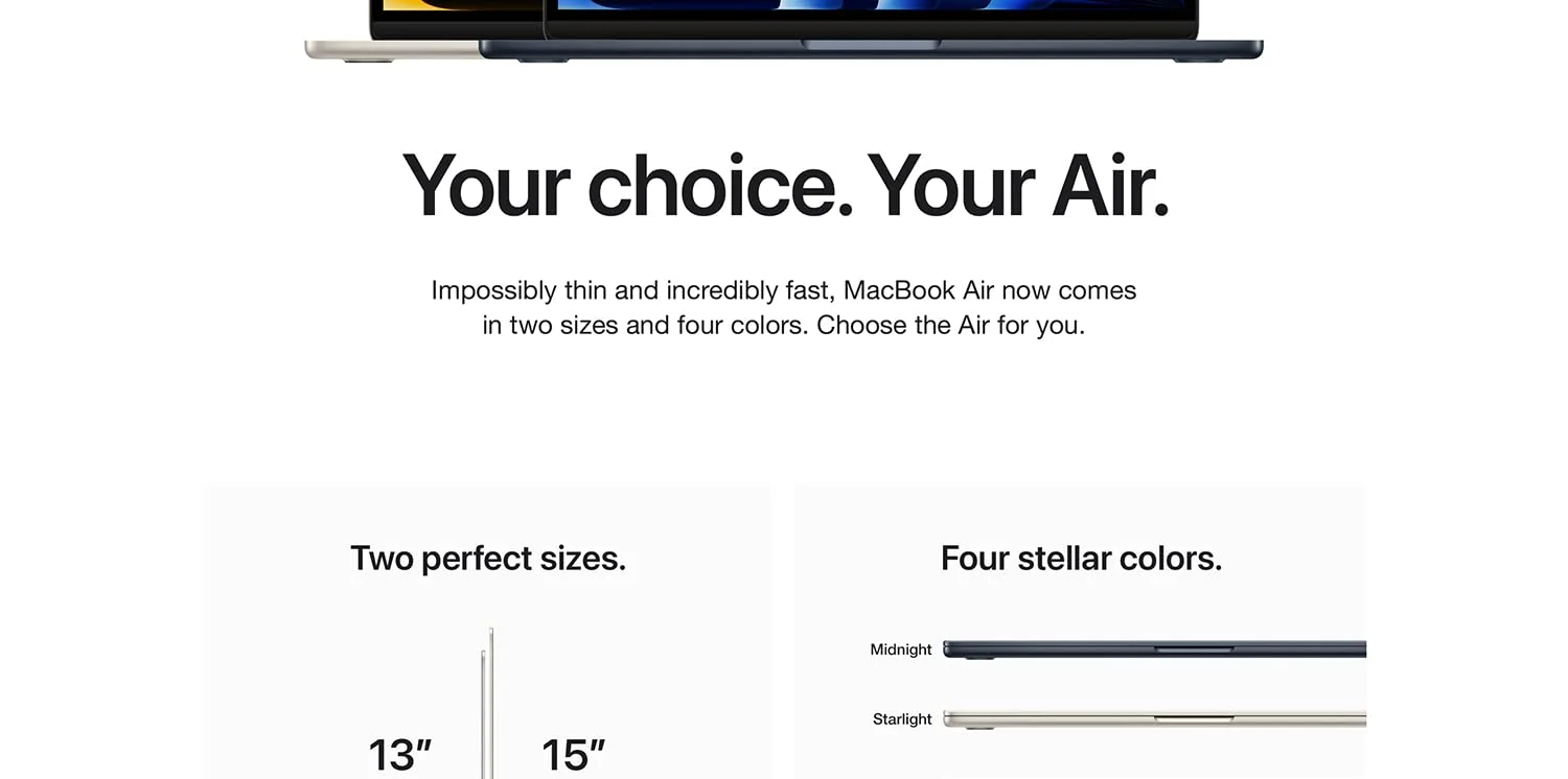Apple MacBook Air 15 (2023) 15.3-inch M2 8-Core CPU 10-Core GPU 8GB RAM 256GB SSD Space Gray - Thumbnail 8
