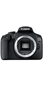 كاميرا Canon EOS 2000D DSLR بدقة 24.2 MP مع عدسة EF-S 18-55 مم IS II - أسود - Image 17