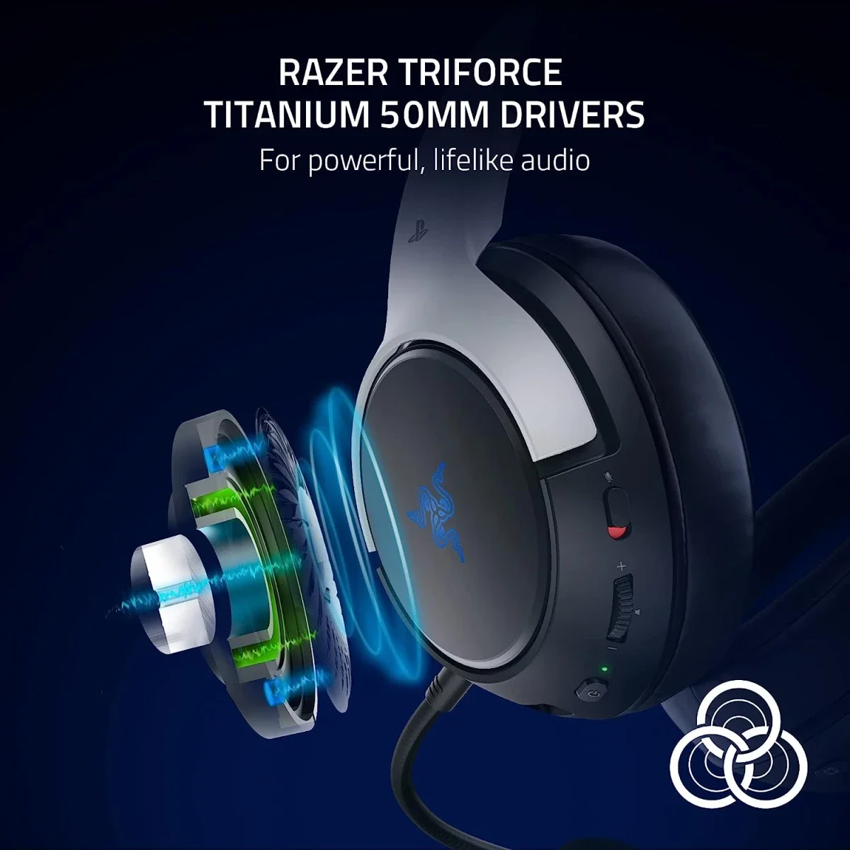 سماعة ألعاب Razer Kaira Pro HyperSpeed لاسلكية لمنصة PlayStation - Thumbnail 5
