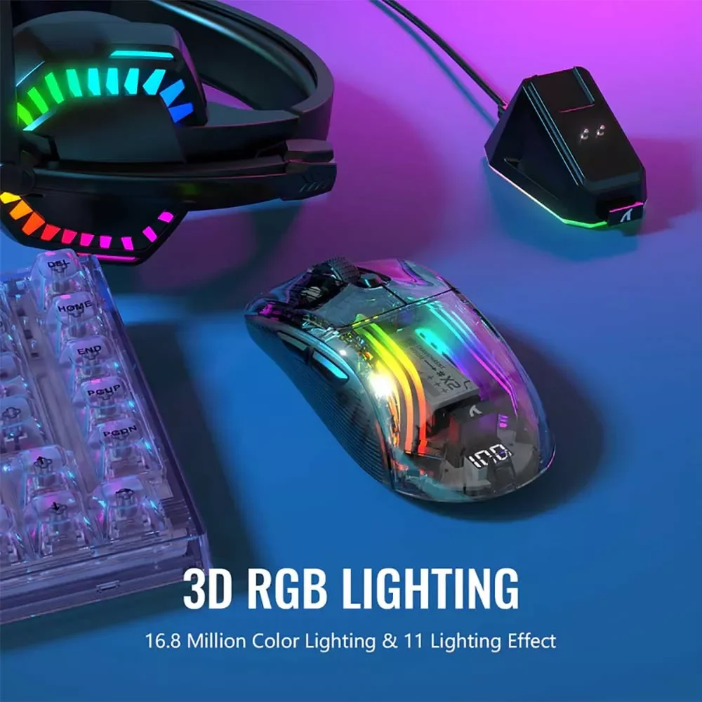 ATTACK SHARK X5 Wireless Gaming Mouse - White - Thumbnail 6