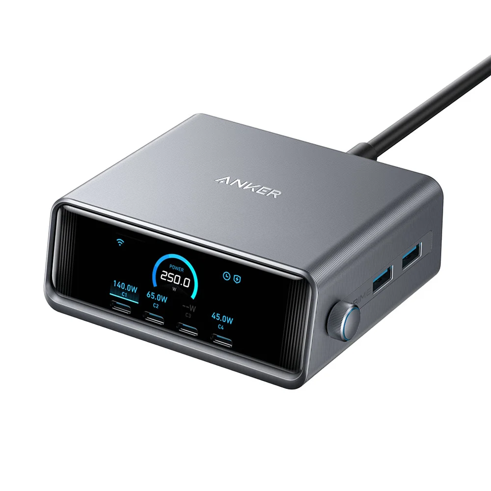Anker Prime A2345341 250W 6-Port GaNPrime Smart Desktop Charger