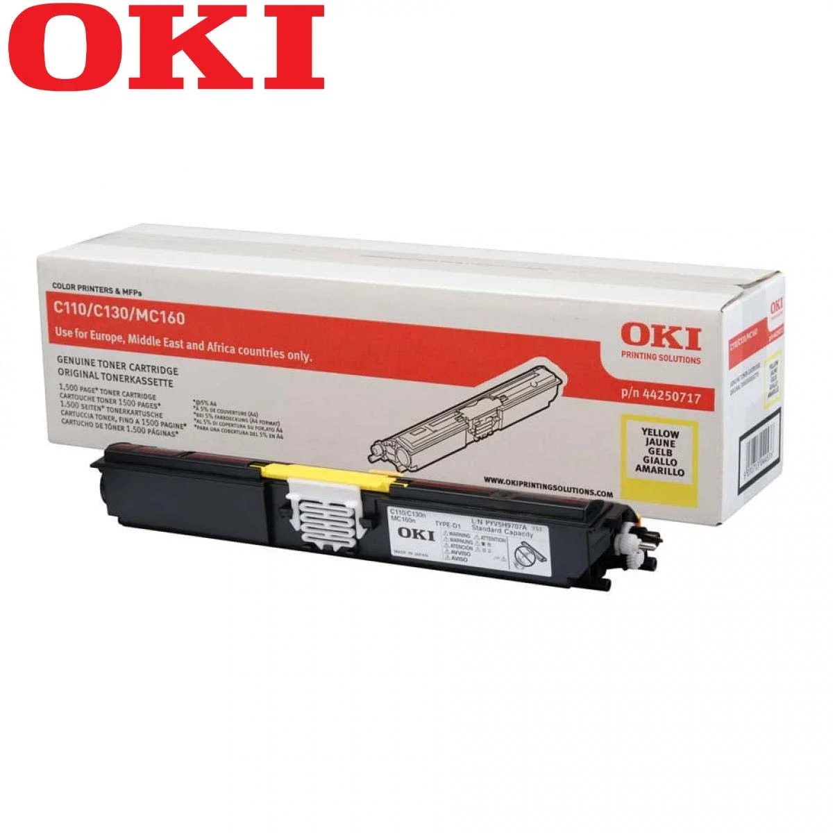 تونر OKI C110Y أصفر أصلي بسعة 2500 صفحة