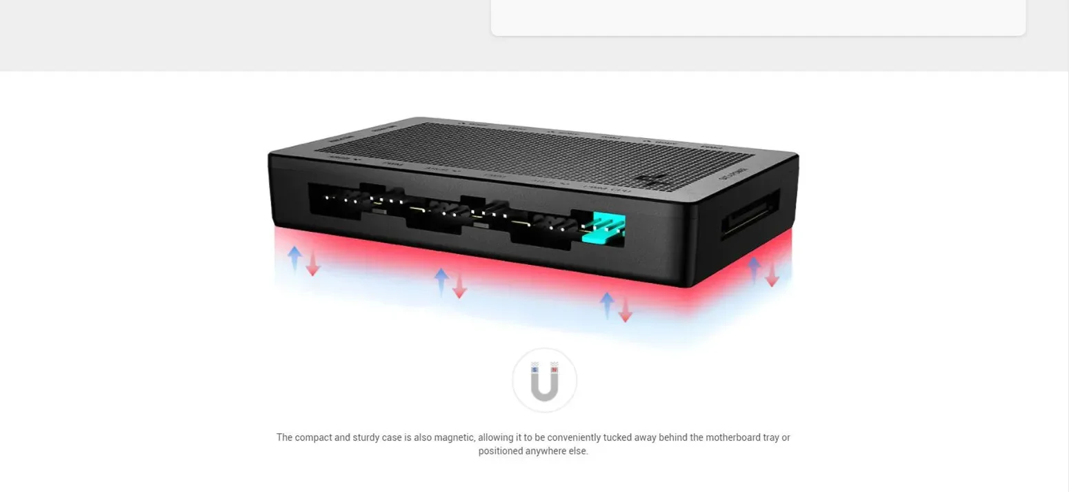 موزع DeepCool SC790 ثنائي PWM وARGB مع 6 منافذ مراوح و6 منافذ ARGB - Image 8