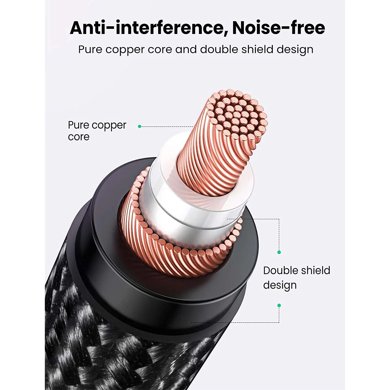 Ugreen 20244 3.5mm Three-Pole Male AUX to XLR Female Audio Cable, 2m - Thumbnail 3