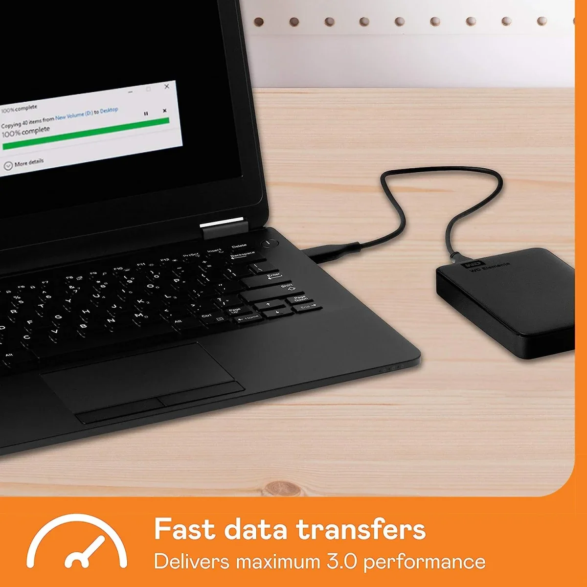 Western Digital Elements 4TB Portable External HDD USB 3.0 Black - Thumbnail 5