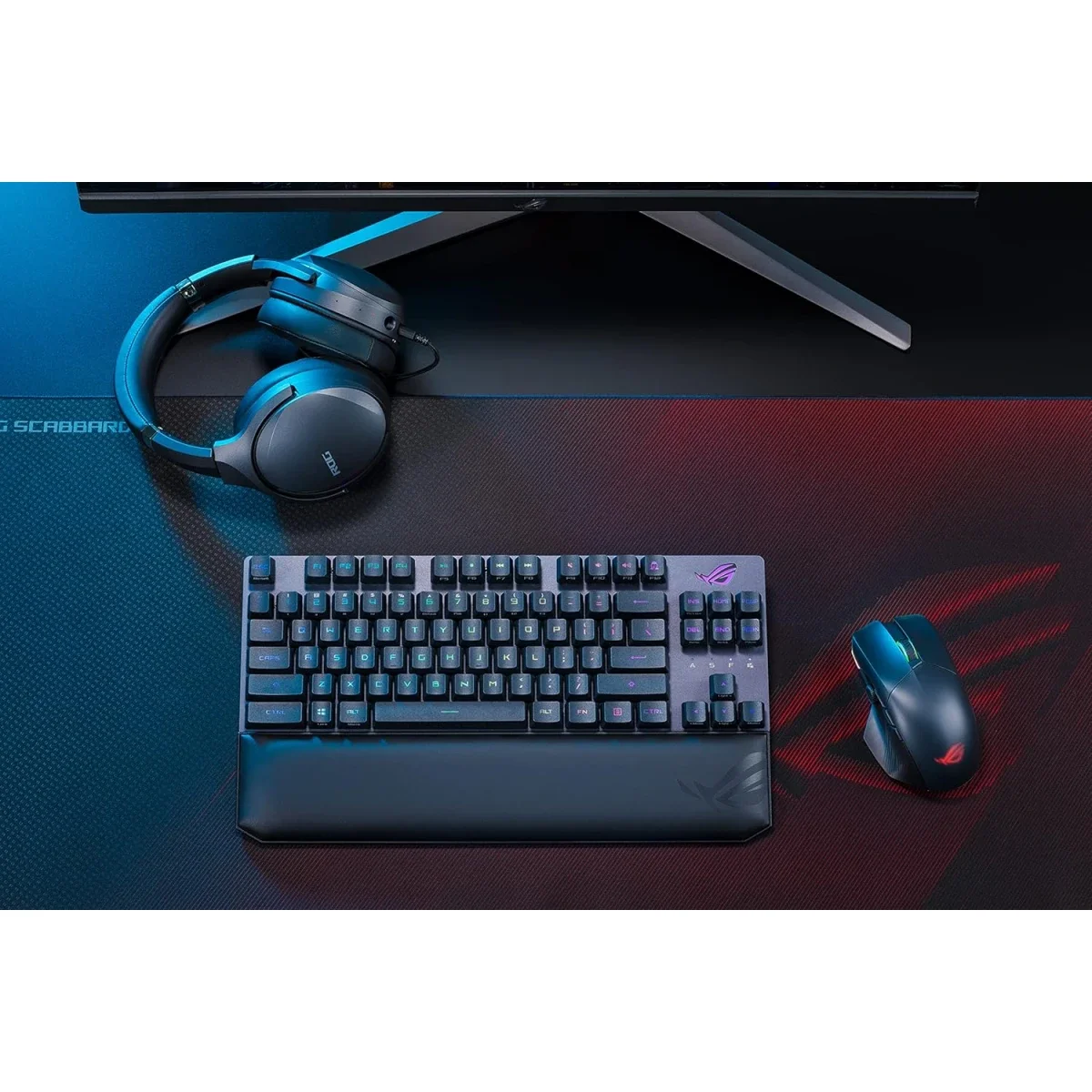 كيبورد ألعاب Asus ROG Strix Scope RX TKL Wireless Deluxe لاسلكي، سويتش RX Red، 1000Hz، أسود - Thumbnail 8
