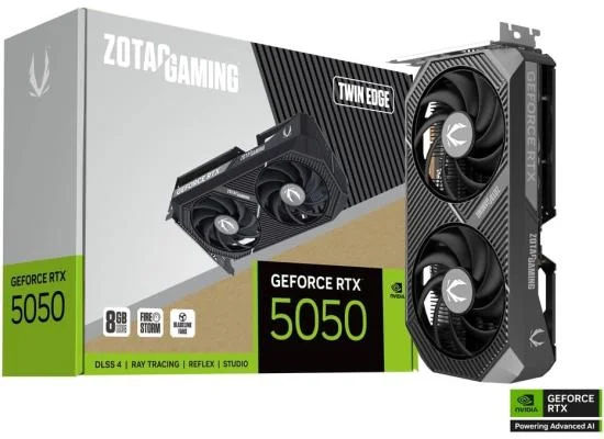 ZOTAC GAMING GeForce RTX 5050 Twin Edge 8GB GDDR6 Graphics Card