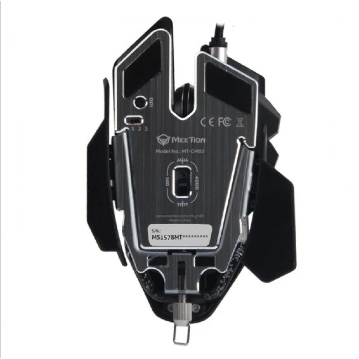 Meetion GM80 Wired Gaming Mouse with 4000 DPI RGB Lighting - Image 4