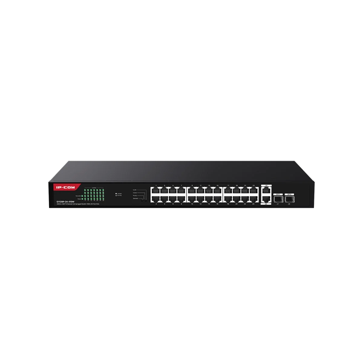 سويتش IPCOM 26GE+2SFP غير مُدار PoE جيجابت بـ 28 منفذ