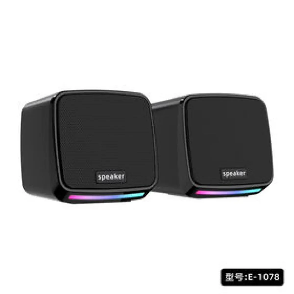 سماعات كمبيوتر LEERFEI E-1078 متعددة الوسائط USB - أسود - Image 2