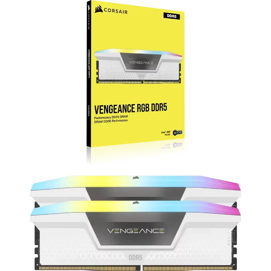 رام Corsair VENGEANCE RGB DDR5 سعة 64GB (2x32GB) بسرعة 6000MHz أبيض - Image 3